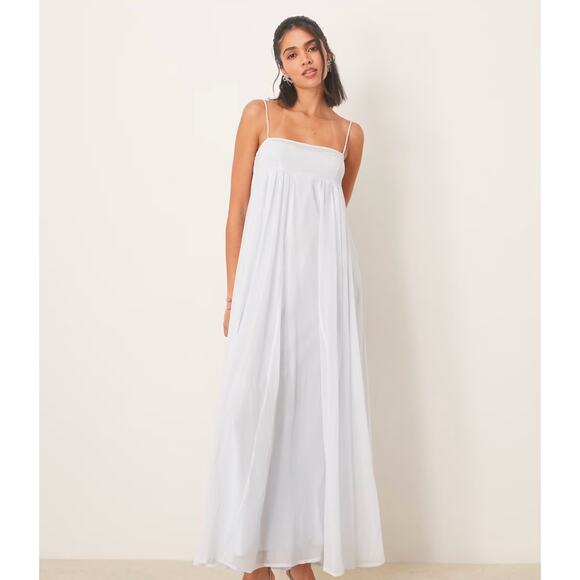 ASOS Design Chiffon Layered Icy Blue Maxi Dress - Picture 1 of 16